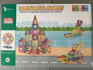Mini Magnetic Construction Set 184pcs-110pcs Model Building Plastic Blocks Toys - Picture 1 of 9