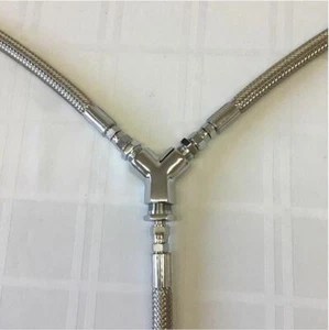 Lowrider Hydraulics 1/2" (#8) braided hoses, 15ft & 3ft long & 1/2" Y block kit - Imagen 1 de 10