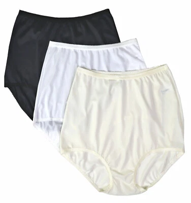 Ropa interior Shadowline para mujer calzoncillo completo sin costuras nailon sedoso sin forro de algodón Foto 1 de 4