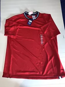Vintage Reebok T Shirt Size XXL Mens Red White Blue Athletic SpellOut Logo NWT - Picture 1 of 24