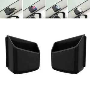 2Pcs Car Accessories Phone Card key Organizer Interior Storage Box Holder Black - Imagen 1 de 10