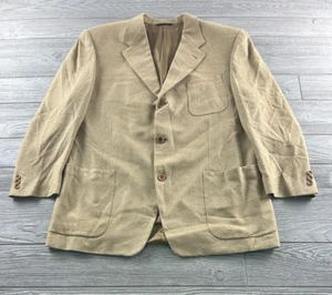 Canali Proposta Blazer Jacket Mens Size 54 Italy Cashmere Blend Sportcoat Beige - Picture 1 of 11