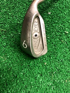 Ping Eye 2 P.P.  Black Dot Edelstahl Stiff Schaft RH 6 Eisen Demo 37 Zoll - Bild 1 von 5