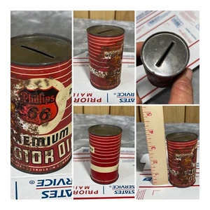 Vintage Phillips 66 premium motor oil advertising still bank 1950's !!!! - Picture 1 of 7