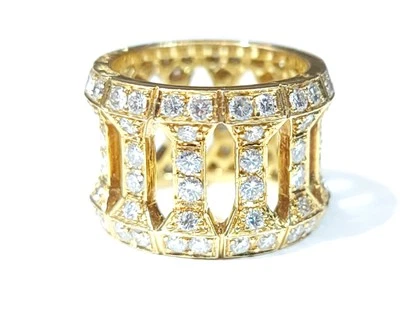 Cartier 18k Yellow Gold "Antalya" Diamond Band, Size 6.5  (#795) - Image 1 of 4