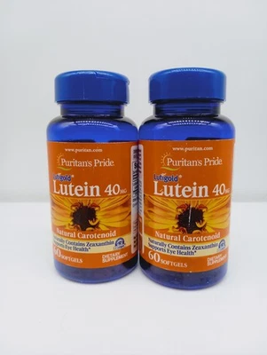 Paquete de 2 cápsulas blandas de luteína 40 mg con zeaxantina apoya la salud ocular caducidad 27/06 Foto 1 de 4