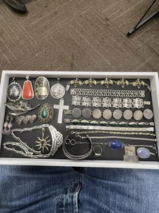 Lote de joyas de plata de ley - todo estado usable - 500,8 gramos - Imagen 1 de 20