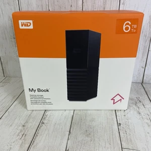 Western Digital 6TB WD My Book External Hard Drive HDD - WDBBGB0060HBK-NESN - Picture 1 of 7