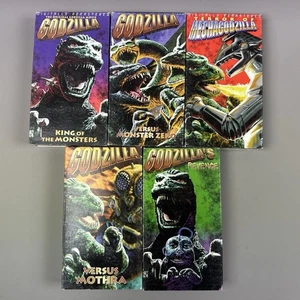 Godzilla VHS Lot (5). King Of Monsters Monthra Mechagodzilla Zero Revenge - Picture 1 of 4