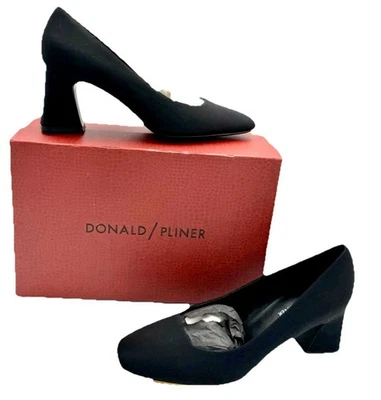 NUEVO Donald Pliner Mujer Talla 9 Crepe Elástico Parris Bomba Tacón Bloque ¡Envío Gratis! Foto 1 de 4