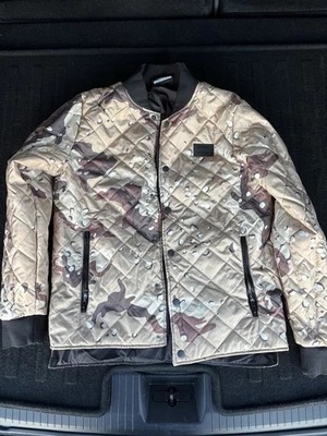 Chaqueta acolchada Savage Tacticians para hombre Woobie con capucha con chispas de chocolate talla S Foto 1 de 4