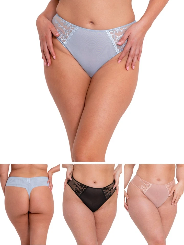 Curvy Kate Tanga Calzoncillos Centro Escenario Tanga Profundo Calzoncillos Elásticos Bragas Lencería Foto 1 de 1