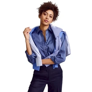 Camisa The Shirt by Rochelle Behrens Mujer XS Azul Algodón The Icon Abotonada - Imagen 1 de 11