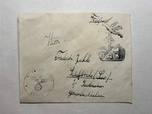 Deutsches Reich Briefe 1942 MI Palmenstempel Feldpostbrief nach Saar 2.WK - Bild 1 von 2