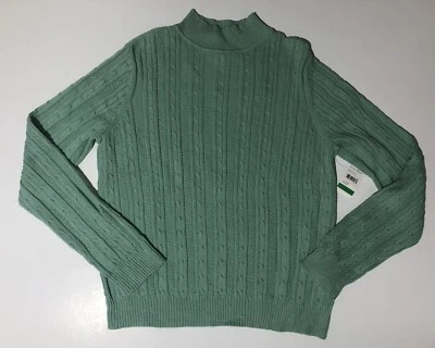 Womens Petite size PL Studio Works Petite Mint Green Sweater NWT - Image 1 of 4