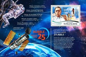 Edwin HUBBLE SPACE TELESCOPE / NASA Shuttle STS-31 Stamp Sheet #2 (2015 Togo)