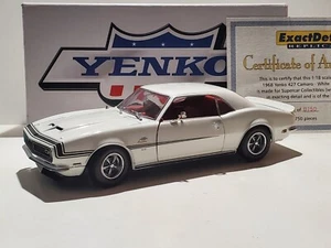 Supercar Lane Exact Detail 1968 Chevy Yenko SS 427 Camaro 1:18 Diecast Car White - Picture 1 of 19