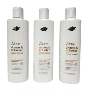 3 Dove Dermacare Schaden Therapie Trockenheit & Juckreiz Linderung Anti-Schuppen SHAMPOO 12oz - Bild 1 von 1