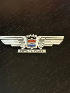 Vintage Collectible United Future Pilot Plastic Wings Pinback Lapel Pin Hat Pin - Picture 1 of 2