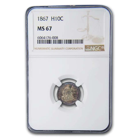 1867 Liberty Seated Half Dime MS-67 NGC - SKU#280146 Cover