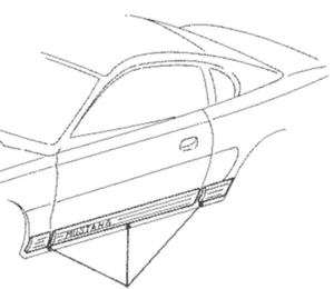 1998 Ford Stripe Tape left/ right F7ZZ-6320001-AAB - Bild 1 von 1