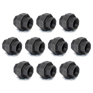 1/2" Cast Iron Union, Home TZH 10 Pack 1/2" Industrial Malleable Female Pipe Fit - Picture 1 of 11