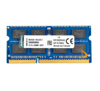Kingston 4GB 2RX8 PC3-10600S DDR3 1333Mhz Laptop-Speicher RAM SODIMM Blue Board - Bild 1 von 4