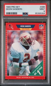 Juego profesional 1989 #486 Deion Sanders novato radiocontrol PSA 9 Falcons 49ers Cowboys - Imagen 1 de 2