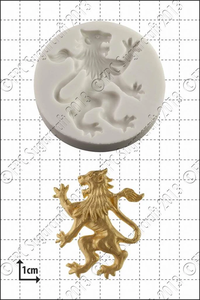 Molde de silicona Rampant Lion (izquierda) uso alimentario FPC Sugarcraft Foto 1 de 1