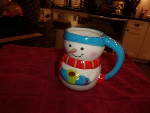 BAY ISLAND Snowman Ceramic Coffee Hot Chocolate WINTER 12oz Mug Cup - Picture 1 of 6