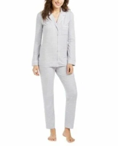 Alfani Super Soft Printed Long-Sleeve Top & Pajama Pants Set Gray Size 2XL - Picture 1 of 1