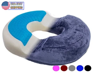 GEL enfriador cojín ortopédico para asiento de rosquilla + cojín de espuma viscoelástica coxis - Imagen 1 de 17