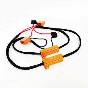 LED Resistor Kit H7 Relay Harness Adapter Anti Flicker Error Decoder Canceller - Picture 1 of 9