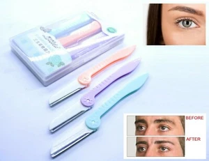 Mujeres y Hombres Belleza 3 piezas x Afeitadora de Afeitadora Facial Aguda Recortadora Facial Reino Unido - Imagen 1 de 5