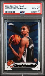 2023 Topps Chrome #1 Victor Wembanyama Rookie GEM MINT PSA 10 - Picture 1 of 2