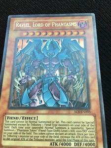 Yu-Gi-Oh! Raviel, Lord Of Phantasms SOI-EN003 Ultimate Rare UNLIMITED LP - Picture 1 of 4