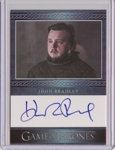 2017 Game Of Thrones Season 6 JOHN BRADLEY Blue Autograph 