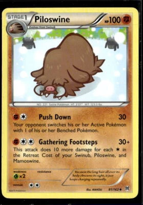 Pokemon Piloswine 81/162 BREAKthrough Non Holo Uncommon LP - Image 1 of 2
