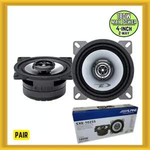 Alpine SXE-1025S 4" 180W Max Power 2-way Coaxial Car Audio Speakers (PAIR) New - Picture 1 of 6