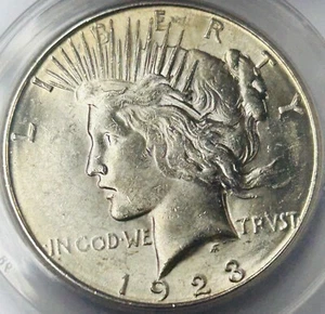 1923 S Peace Silver Dollar ANACS MS62 Well Struck/Nice 62 - Picture 1 of 8