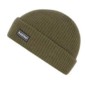 BlackStrap Classic Beanie Mid Length Cuffed Acryl Rib Knit Solid Olive Green - Bild 1 von 1