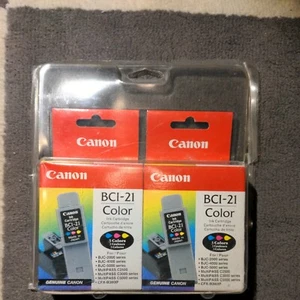 Genuine Canon BCI-21 TWO Color Ink Cartridges Factory - Picture 1 of 4