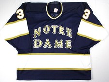 Notre Dame Fighting Irish Damman #33 Bauer NCAA Hockey Jersey Size XL Blue