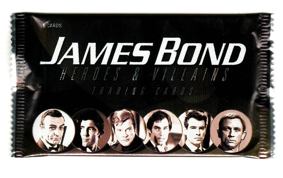JAMES BOND HEROES AND VILLAINS FACTORY SEALED PACK - Image 1 of 2
