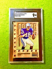 Peyton Manning ROOKIE CARD SGC 9 SP RC  1998 PEYTON MANNING Rookies & Stars LEAF