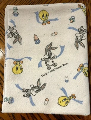 Manta de recepción de bebé de colección Baby Looney Tunes Bugs Bunny and Piolín 27x34 Foto 1 de 4