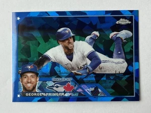 2023 Topps Chrome GEORGE SPRINGER Zaffiro #414 Toronto Blue Jays - Foto 1 di 1