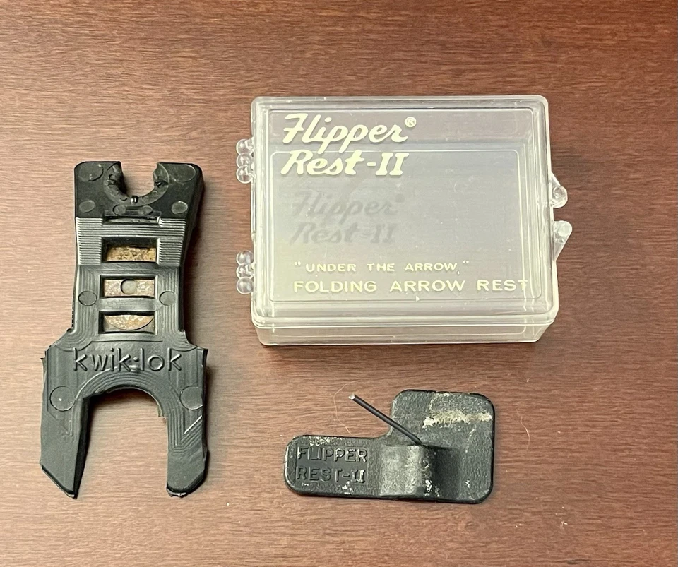 Vintage Arrow Rest Lot Flipper Rest II & Kwik Lok Holder RH Recurve or Compound - Image 1 of 1