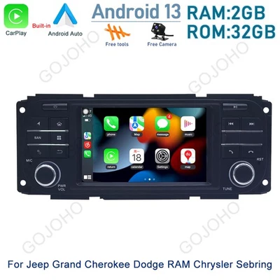 For 2004-2010 Dodge Viper Android 13 Carplay Car Stereo Radio GPS Navi WIFI BT - Image 1 of 4