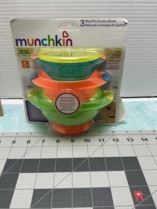 Munchkins Stay-Put Suction Bowls for 6+ Months 3 Pack - Picture 1 of 3